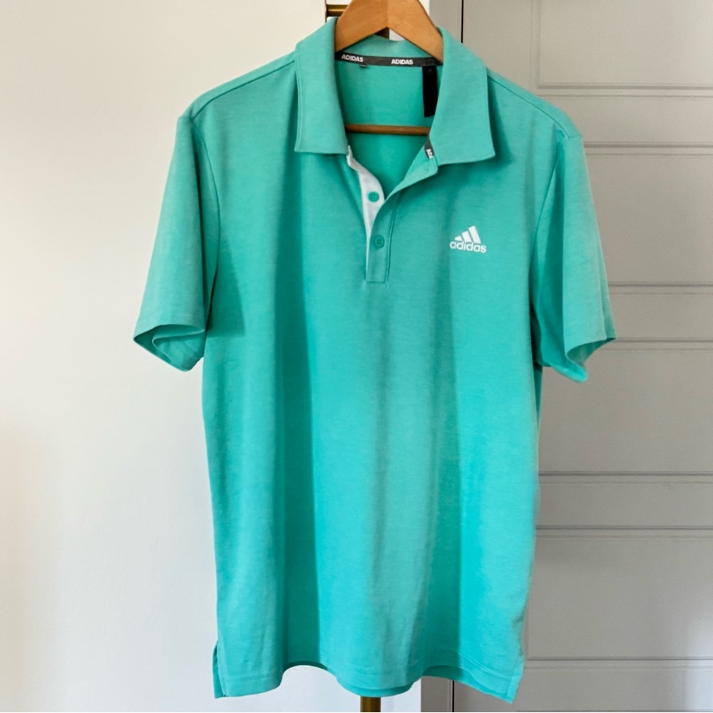 Green Retro Sport Short Sleeve Golf Polo Shirt M Athleisure Preppy Normcore